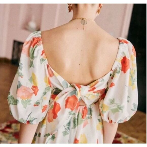 Sezane Carlotta Linen Midi Dress - Picture 2 of 10